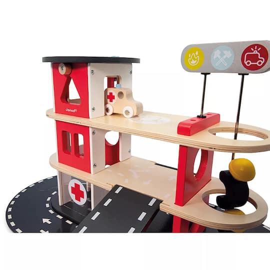 Janod® Red Fire Station Toy Set